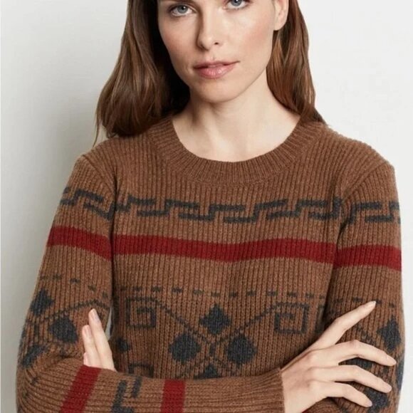Free People Pendleton Westerly Pullover Wool Crewneck Sweater Sz XS X Small NWT - Picture 3 of 7